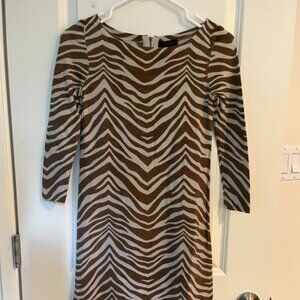 Zebra stripe wool mini dress